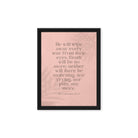 Revelation 21:4 Bible Verse, their eyes Framed Canvas Print Wall Art Black 9″×12″