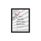 Exodus 15:26 Bible Verse, diligently listen Framed Canvas Print Wall Art Black 9″×12″