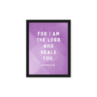 Exodus 15:26 Bible Verse, in his eyes Framed Canvas Print Wall Art Black 9″×12″