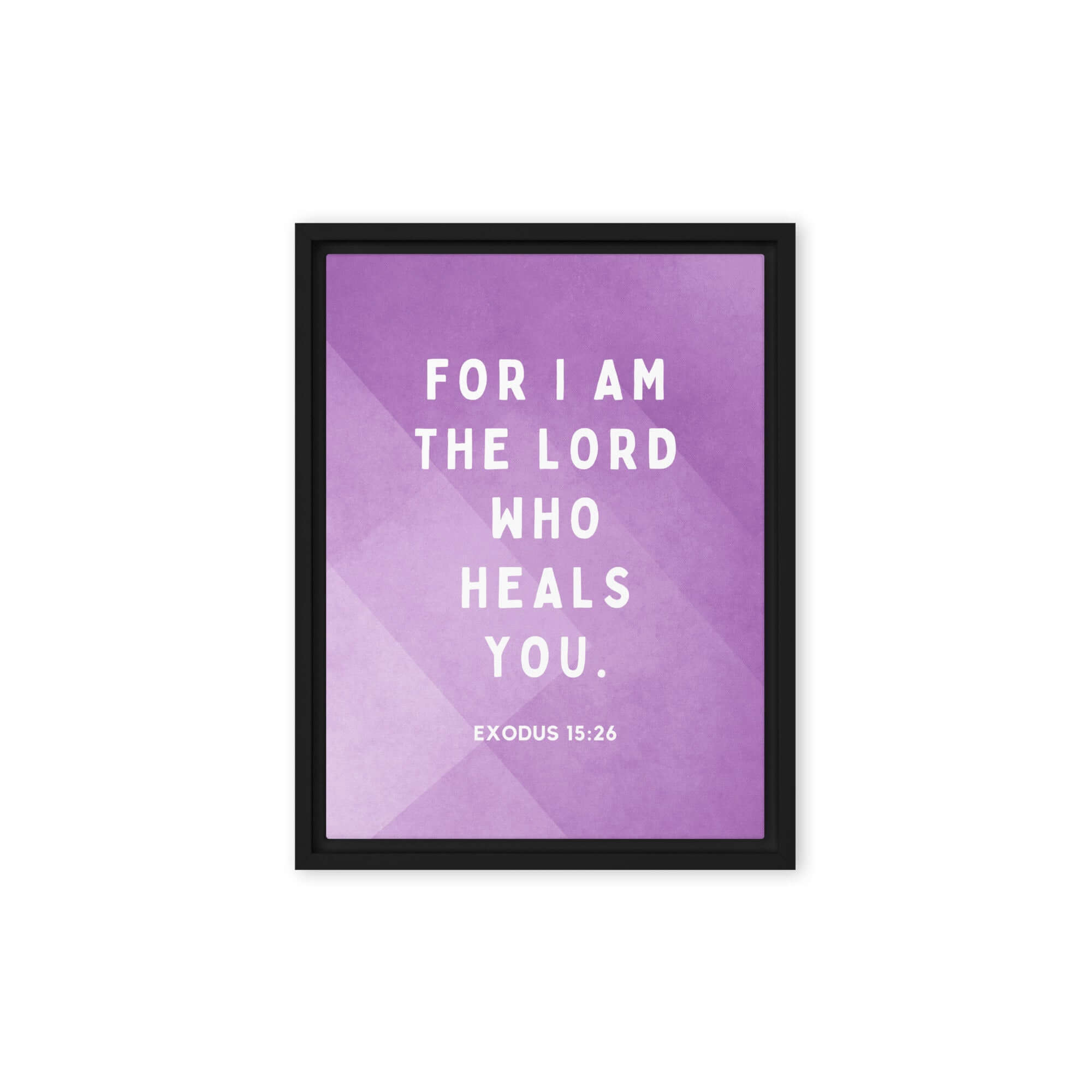 Exodus 15:26 Bible Verse, in his eyes Framed Canvas Print Wall Art Black 9″×12″