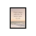 John 14:27 Bible Verse, not as the Framed Canvas Print Wall Art Black 9″×12″