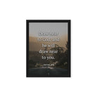 James 4:8 Bible Verse, Cleanse your Framed Canvas Print Wall Art Black 9″×12″
