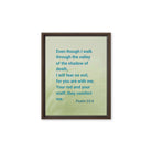 Psalm 23:4 Bible Verse, fear no evil Framed Canvas Print Wall Art Brown 11″×14″