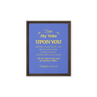Matthew 11:29-30 Bible Verse, Take my yoke Framed Canvas Print Wall Art Brown 11″×14″