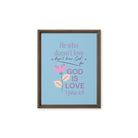 1 John 4:8 Bible Verse, doesn’t love Framed Canvas Print Wall Art Brown 11″×14″