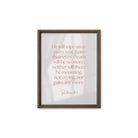 Revelation 21:4 Bible Verse, He will wipe Framed Canvas Print Wall Art Brown 11″×14″