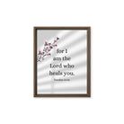 Exodus 15:26 Bible Verse, diligently listen Framed Canvas Print Wall Art Brown 11″×14″