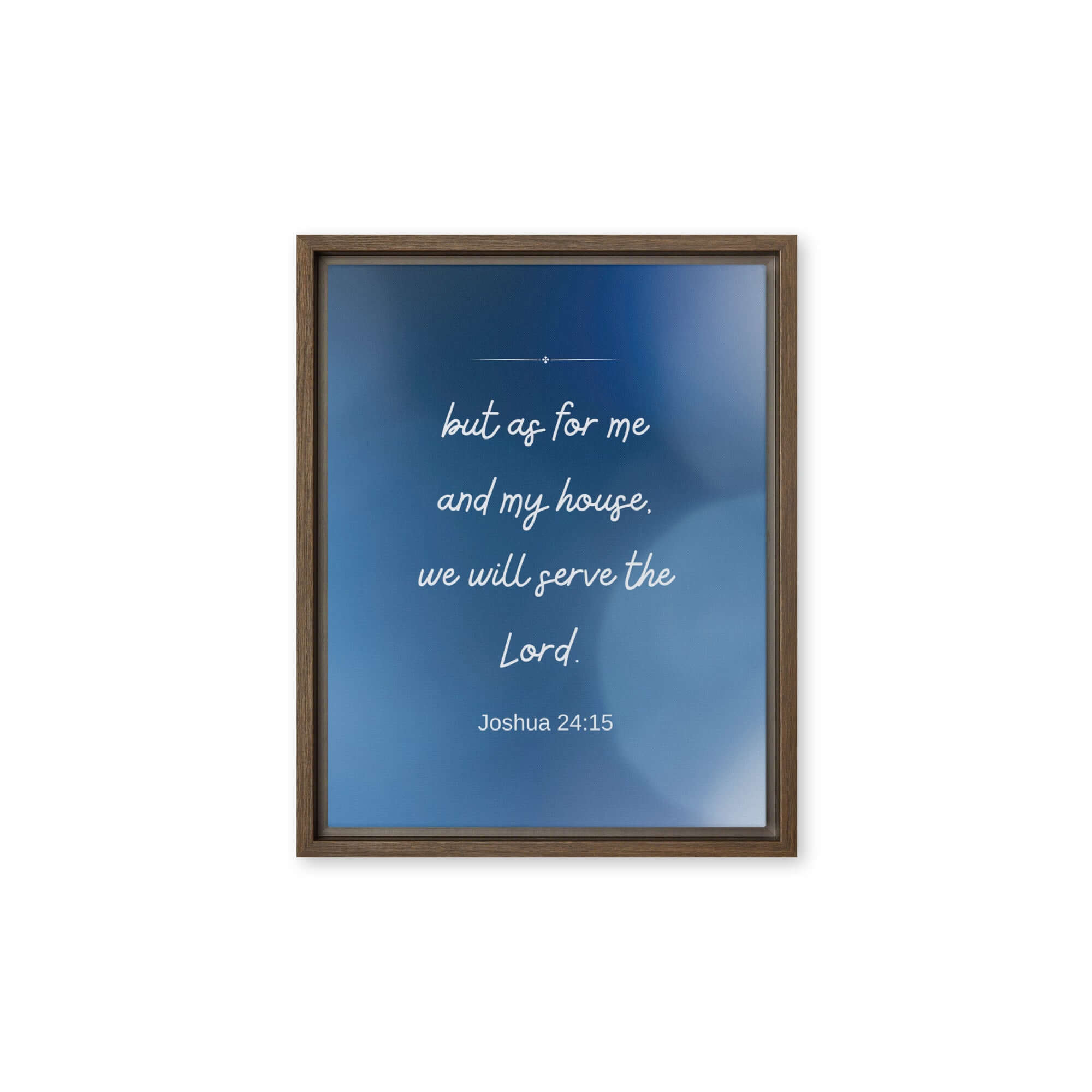 Joshua 24:15 Bible Verse, choose today Framed Canvas Print Wall Art Brown 11″×14″