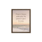 John 14:27 Bible Verse, not as the Framed Canvas Print Wall Art Brown 11″×14″