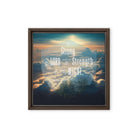 Ephesians 6:10 Bible Verse, be strong in the Lord Framed Canvas Print Wall Art Brown 12″×12″