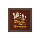Matthew 11:29-30 Bible Verse, learn from me Framed Canvas Print Wall Art Brown 12″×12″