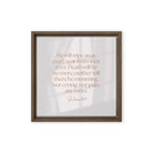 Revelation 21:4 Bible Verse, He will wipe Framed Canvas Print Wall Art Brown 12″×12″