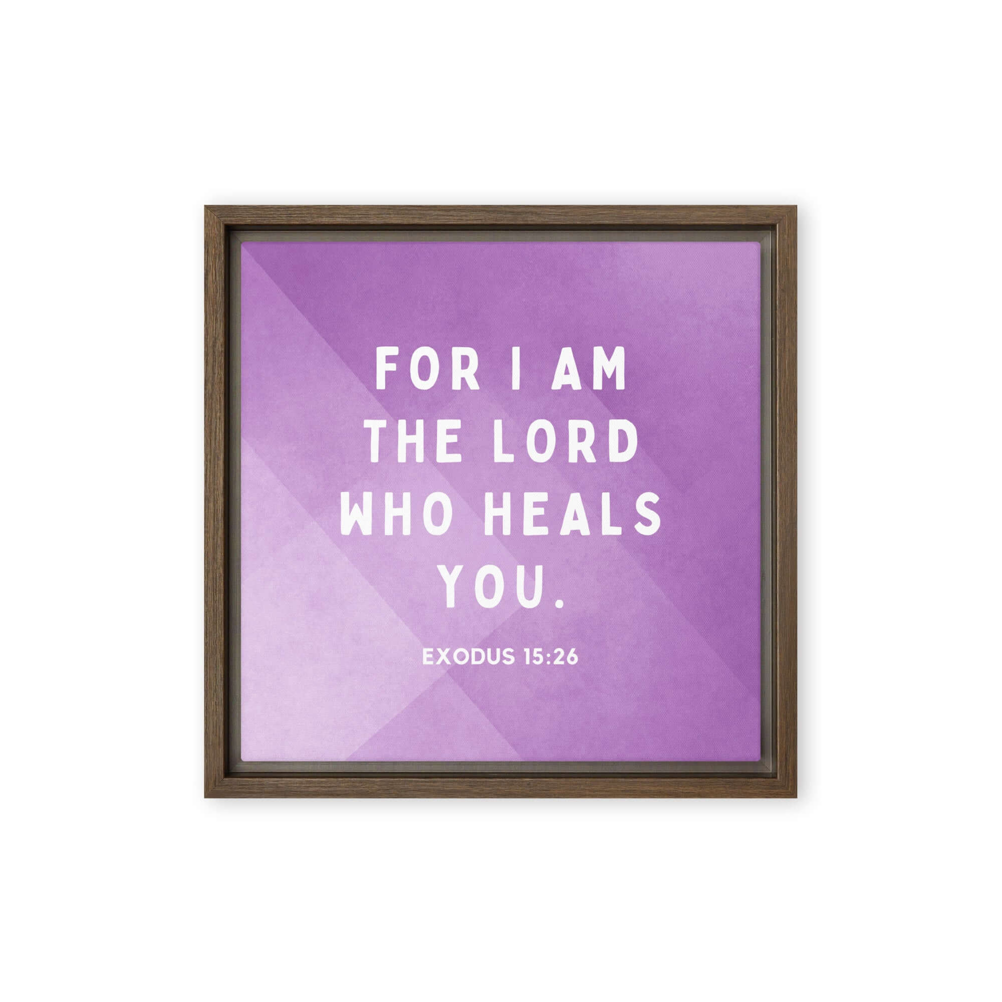 Exodus 15:26 Bible Verse, in his eyes Framed Canvas Print Wall Art Brown 12″×12″