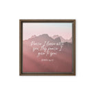 John 14:27 Bible Verse, I give you Framed Canvas Print Wall Art Brown 12″×12″