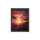 Psalm 107:1 Bible Verse, Give Thanks to the Lord Framed Canvas Print Wall Art Brown 12″×16″