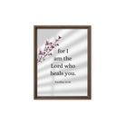 Exodus 15:26 Bible Verse, diligently listen Framed Canvas Print Wall Art Brown 12″×16″