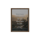 James 4:8 Bible Verse, Cleanse your Framed Canvas Print Wall Art Brown 12″×16″