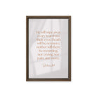 Revelation 21:4 Bible Verse, He will wipe Framed Canvas Print Wall Art Brown 12″×18″