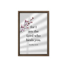 Exodus 15:26 Bible Verse, diligently listen Framed Canvas Print Wall Art Brown 12″×18″