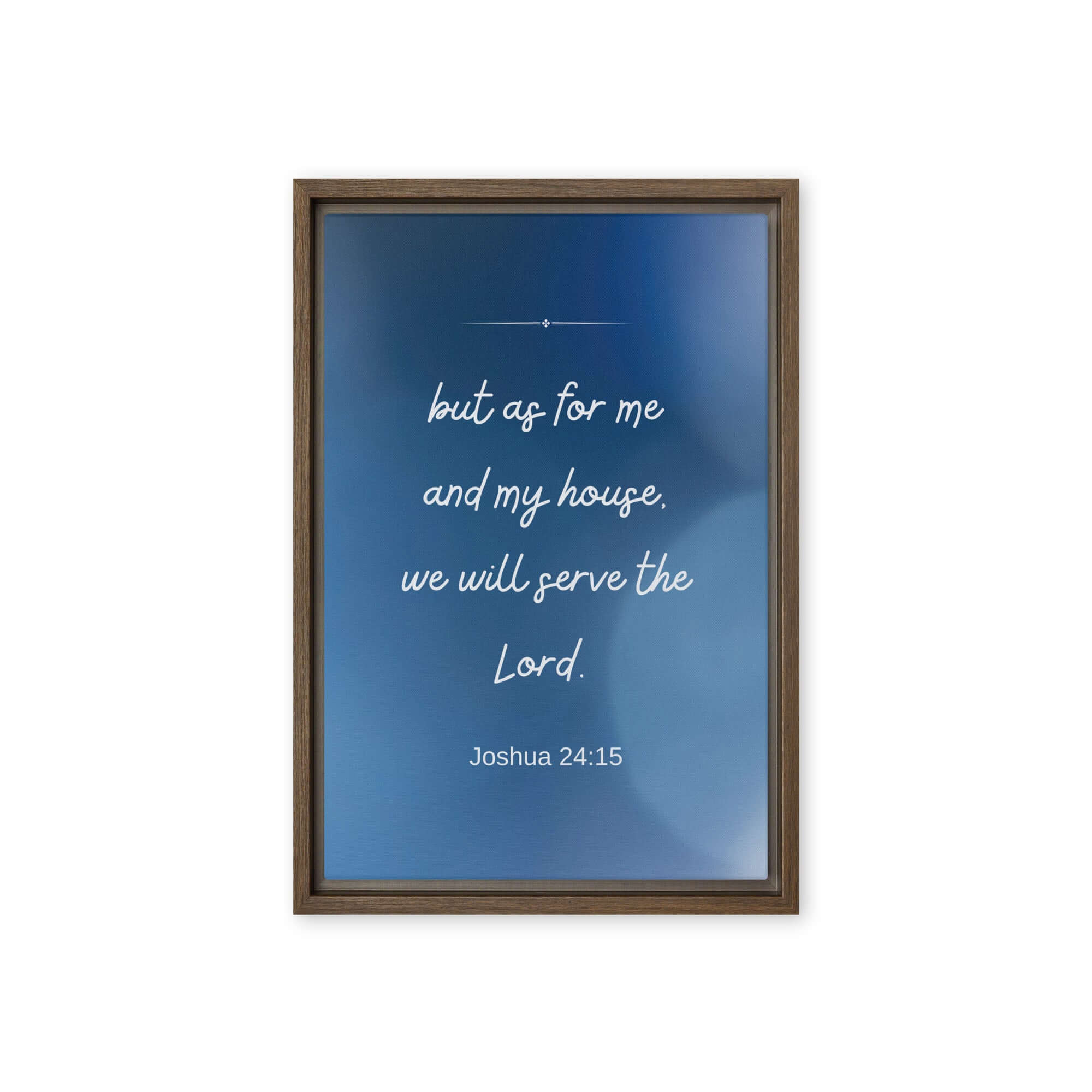 Joshua 24:15 Bible Verse, choose today Framed Canvas Print Wall Art Brown 12″×18″