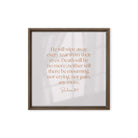 Revelation 21:4 Bible Verse, He will wipe Framed Canvas Print Wall Art Brown 16″×16″