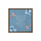 Revelation 21:4 Bible Verse, every tear Framed Canvas Print Wall Art Brown 16″×16″