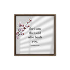Exodus 15:26 Bible Verse, diligently listen Framed Canvas Print Wall Art Brown 16″×16″