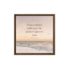 John 14:27 Bible Verse, not as the Framed Canvas Print Wall Art Brown 16″×16″