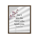 Exodus 15:26 Bible Verse, diligently listen Framed Canvas Print Wall Art Brown 16″×20″