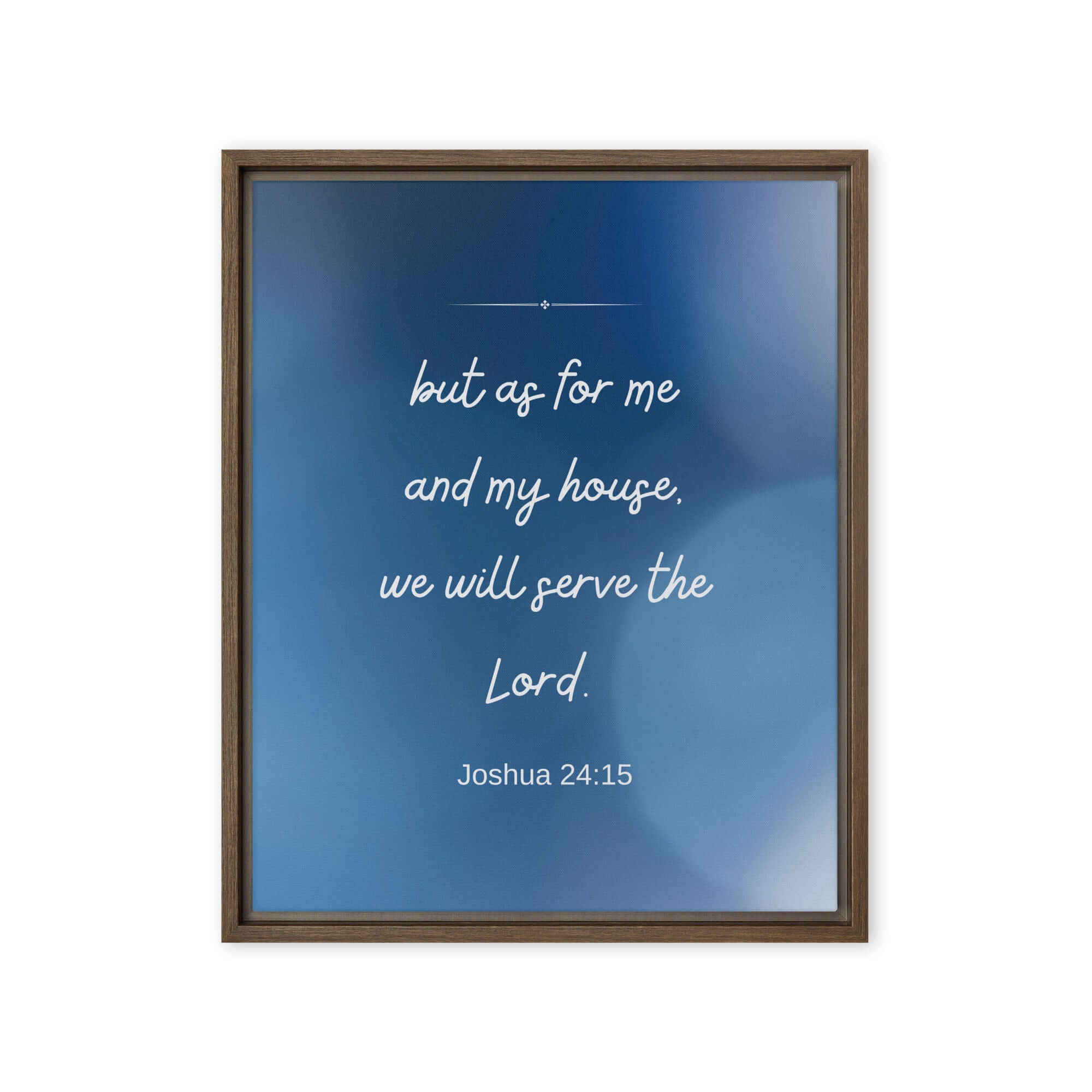 Joshua 24:15 Bible Verse, choose today Framed Canvas Print Wall Art Brown 16″×20″