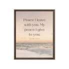 John 14:27 Bible Verse, not as the Framed Canvas Print Wall Art Brown 16″×20″