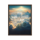 Ephesians 6:10 Bible Verse, be strong in the Lord Framed Canvas Print Wall Art Brown 18″×24″