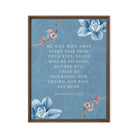 Revelation 21:4 Bible Verse, every tear Framed Canvas Print Wall Art Brown 18″×24″