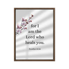 Exodus 15:26 Bible Verse, diligently listen Framed Canvas Print Wall Art Brown 18″×24″