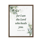 Exodus 15:26 Bible Verse, Gods voice Framed Canvas Print Wall Art Brown 18″×24″