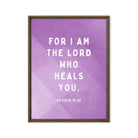 Exodus 15:26 Bible Verse, in his eyes Framed Canvas Print Wall Art Brown 18″×24″
