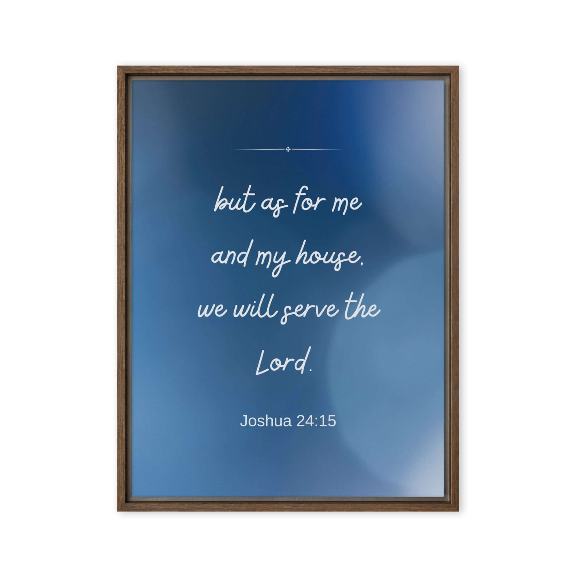 Joshua 24:15 Bible Verse, choose today Framed Canvas Print Wall Art Brown 18″×24″