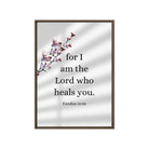 Exodus 15:26 Bible Verse, diligently listen Framed Canvas Print Wall Art Brown 20″×28″