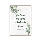 Exodus 15:26 Bible Verse, Gods voice Framed Canvas Print Wall Art Brown 20″×28″