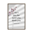 Exodus 15:26 Bible Verse, diligently listen Framed Canvas Print Wall Art Brown 20″×30″