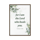 Exodus 15:26 Bible Verse, Gods voice Framed Canvas Print Wall Art Brown 20″×30″