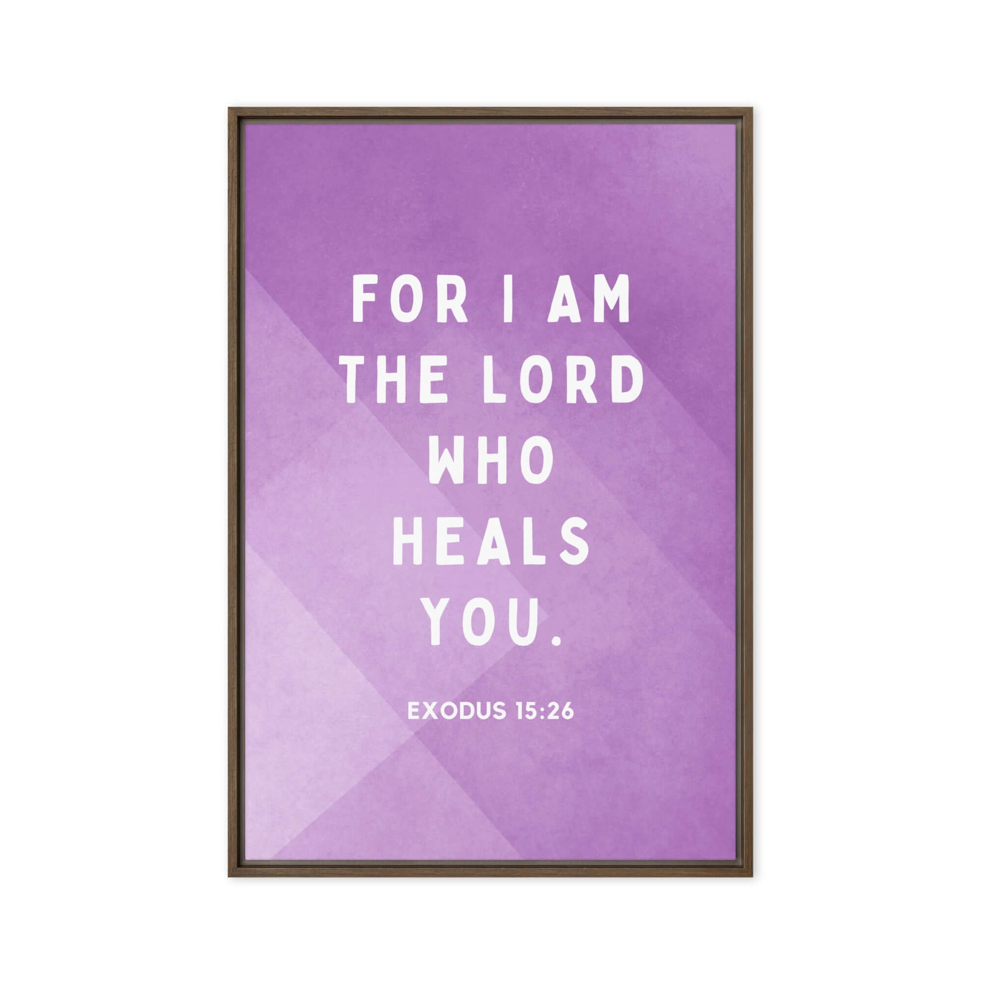 Exodus 15:26 Bible Verse, in his eyes Framed Canvas Print Wall Art Brown 20″×30″