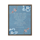 Revelation 21:4 Bible Verse, every tear Framed Canvas Print Wall Art Brown 24″×32″