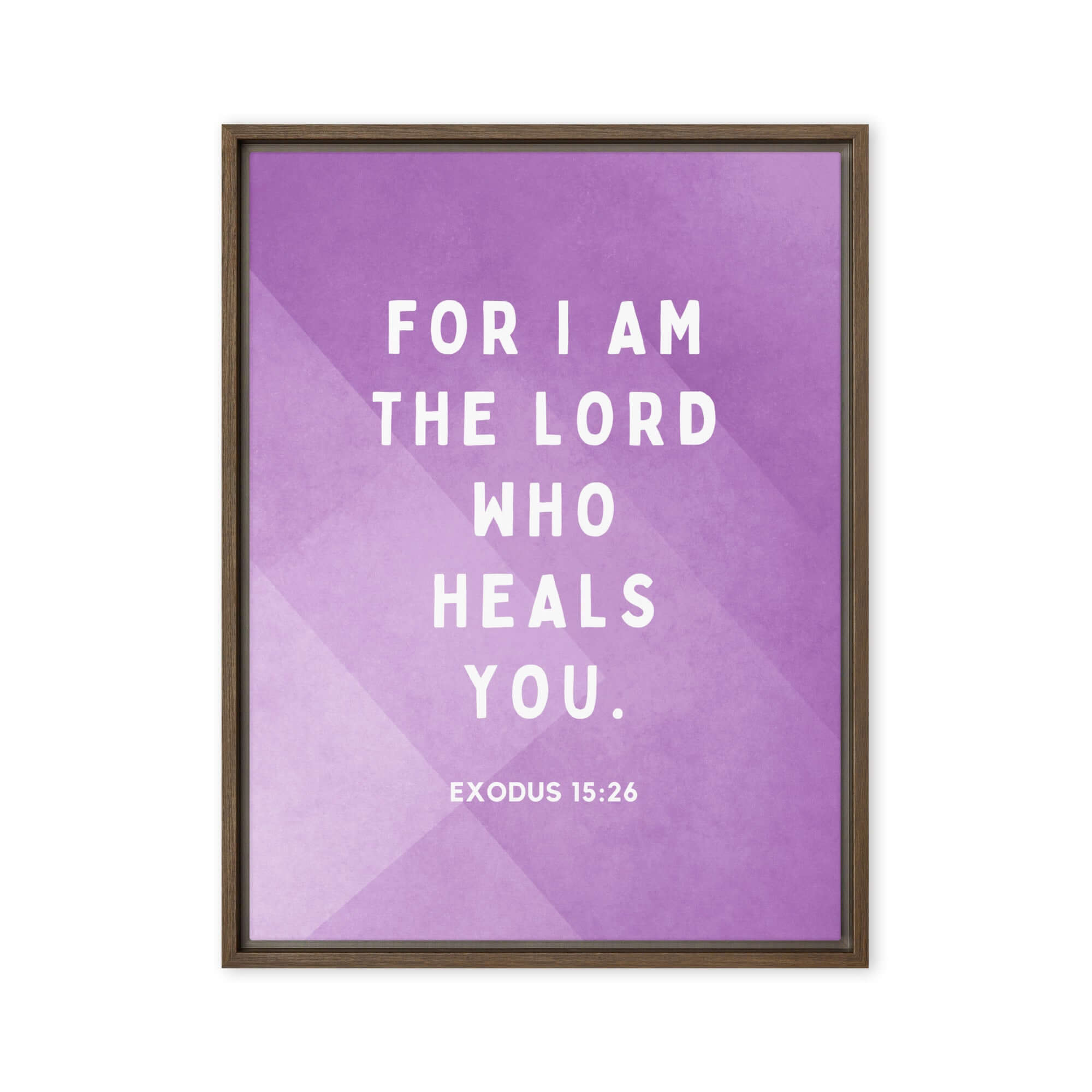 Exodus 15:26 Bible Verse, in his eyes Framed Canvas Print Wall Art Brown 24″×32″