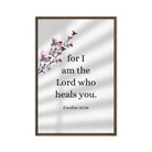 Exodus 15:26 Bible Verse, diligently listen Framed Canvas Print Wall Art Brown 24″×36″