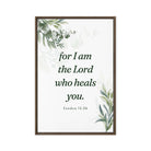 Exodus 15:26 Bible Verse, Gods voice Framed Canvas Print Wall Art Brown 24″×36″