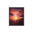 Psalm 107:1 Bible Verse, Give Thanks to the Lord Framed Canvas Print Wall Art Brown 8″×10″