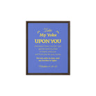 Matthew 11:29-30 Bible Verse, Take my yoke Framed Canvas Print Wall Art Brown 8″×10″