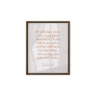 Revelation 21:4 Bible Verse, He will wipe Framed Canvas Print Wall Art Brown 8″×10″