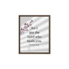 Exodus 15:26 Bible Verse, diligently listen Framed Canvas Print Wall Art Brown 8″×10″